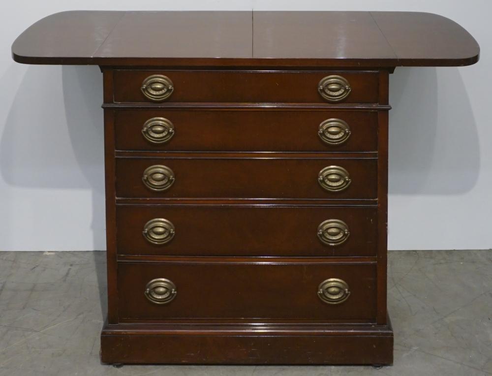 Appraisal: Drexel 'New Travis Court Collection' Mahogany Drop-Leaf Serving Chest of