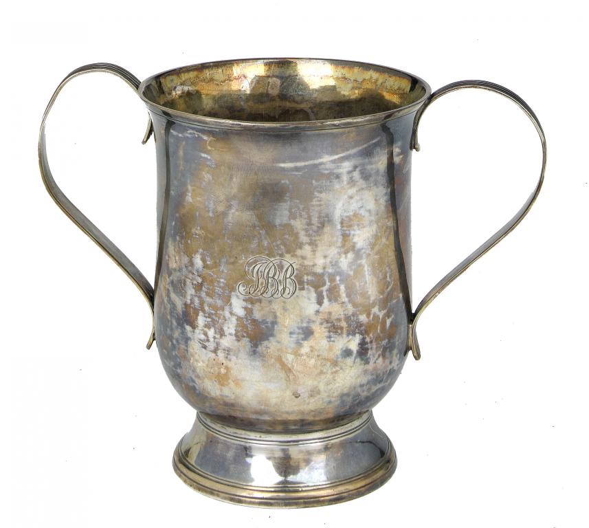 Appraisal: A GEORGE III CUP with tulip shaped bowl and flat