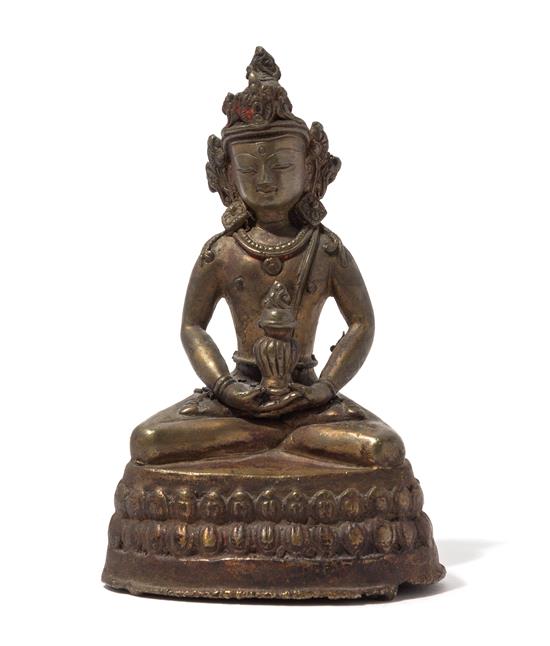 Appraisal: Sale Lot A Sino-Tibetan Gilt Bronze Figure of a Bodhisattva