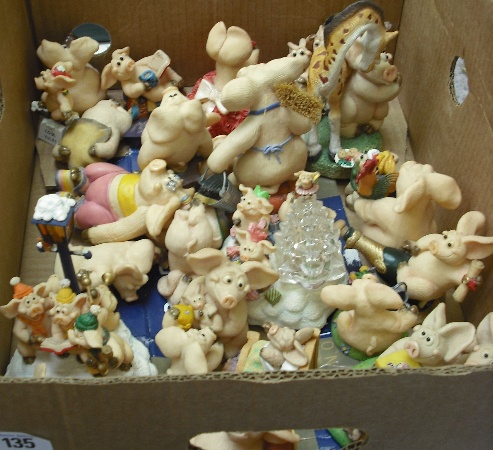 Appraisal: Collection of Piggin Things figures by David Corbridge comprising Piggy