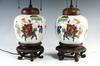 Appraisal: TABLE LAMPS - Pair of early th C Chinese export