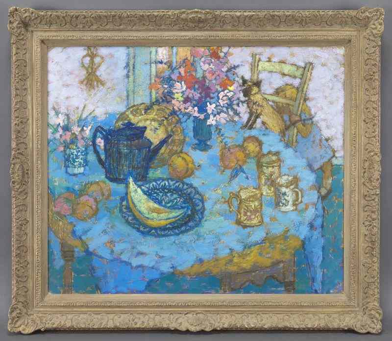 Appraisal: Jean Young ''Hide and Seek'' oil on canvas Signed lower