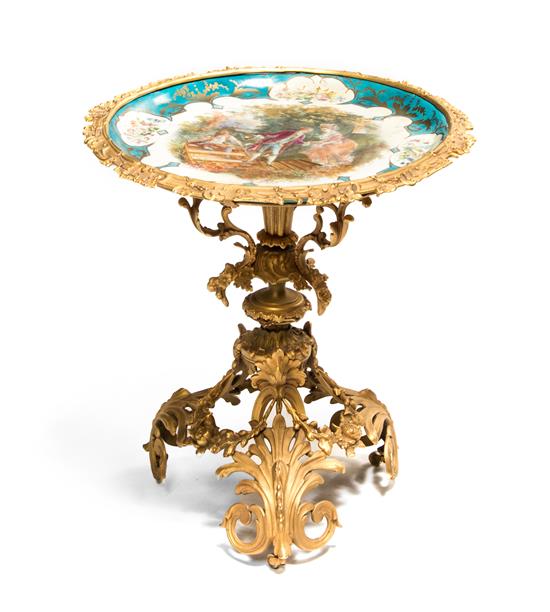 Appraisal: Sale Lot A Sevres Style Porcelain and Gilt Bronze Occasional