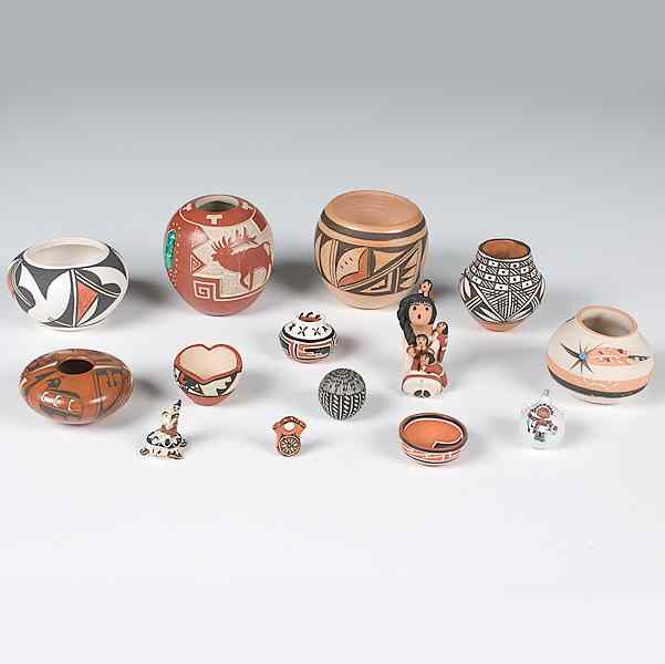 Appraisal: Collection of Miniature Puebloan Pottery lot of including pieces by