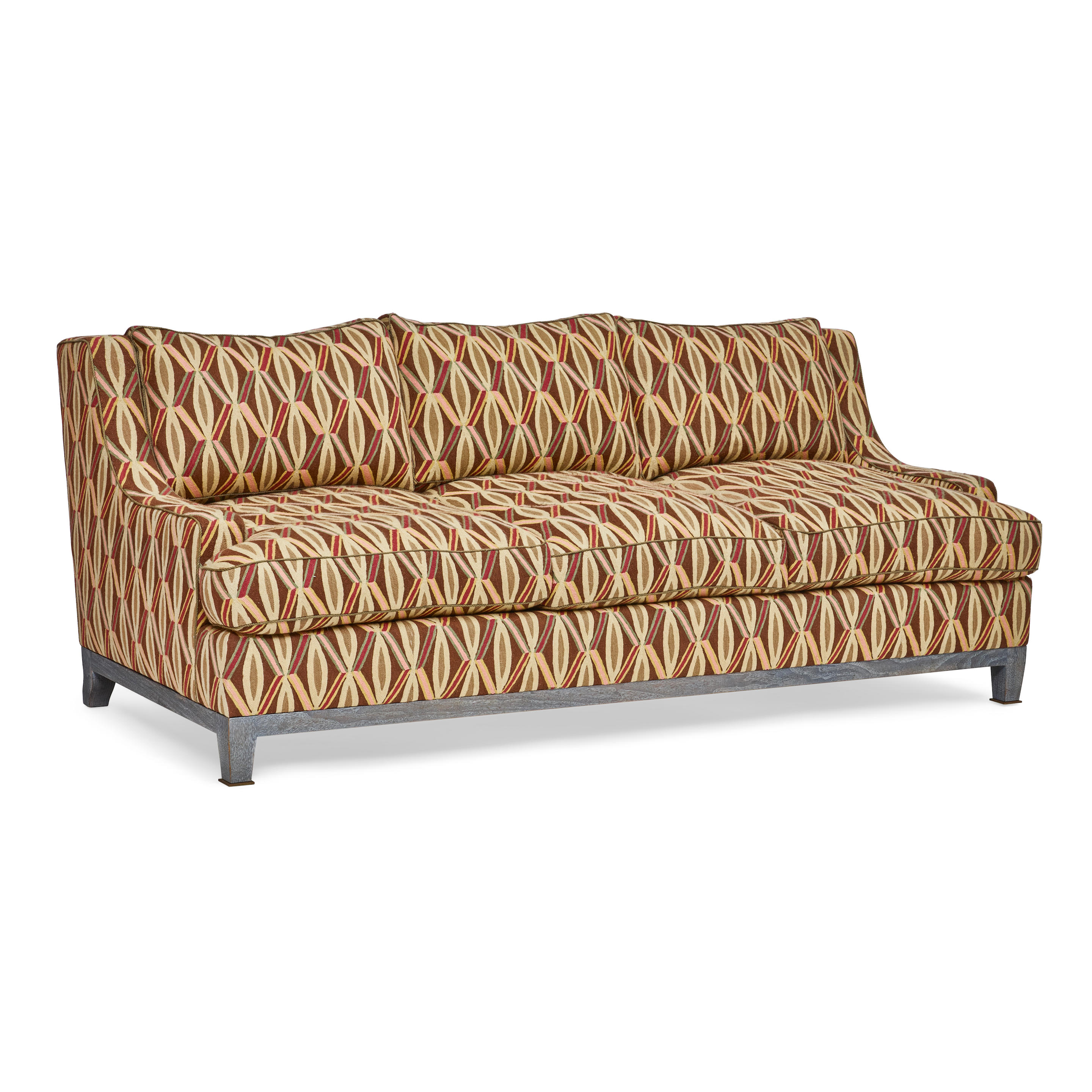 Appraisal: A CUSTOM ROMAN THOMAS UPHOLSTERED SOFA ST CENTURY st century