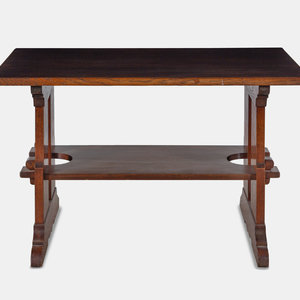 Appraisal: L J G Stickley American Early th Century Trestle Table