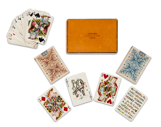 Appraisal: A M CASSANDRE ADOLPHE MOURON - HERMES PLAYING CARDS Set