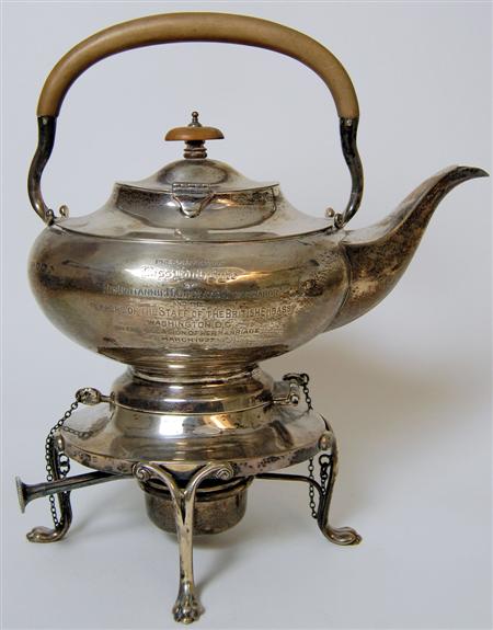 Appraisal: A spirit kettle stand and burner Birmingham of simple oval