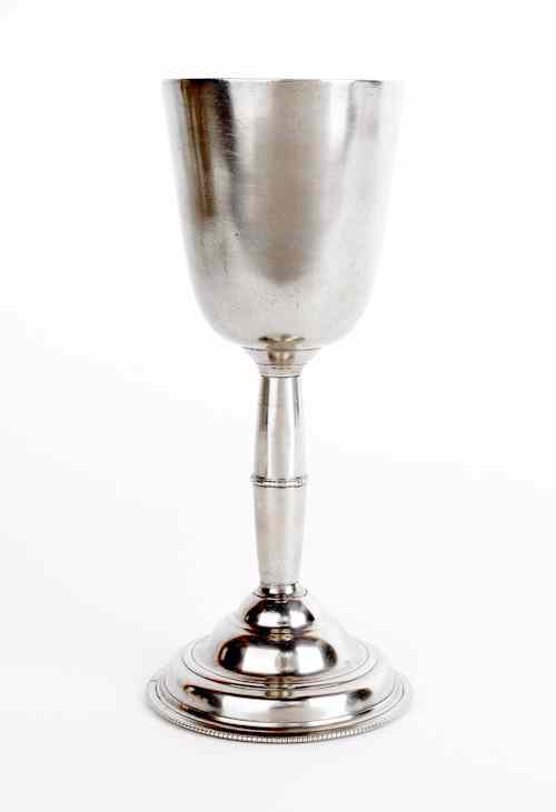 Appraisal: Philadelphia pewter chalice late th c probably William Will or