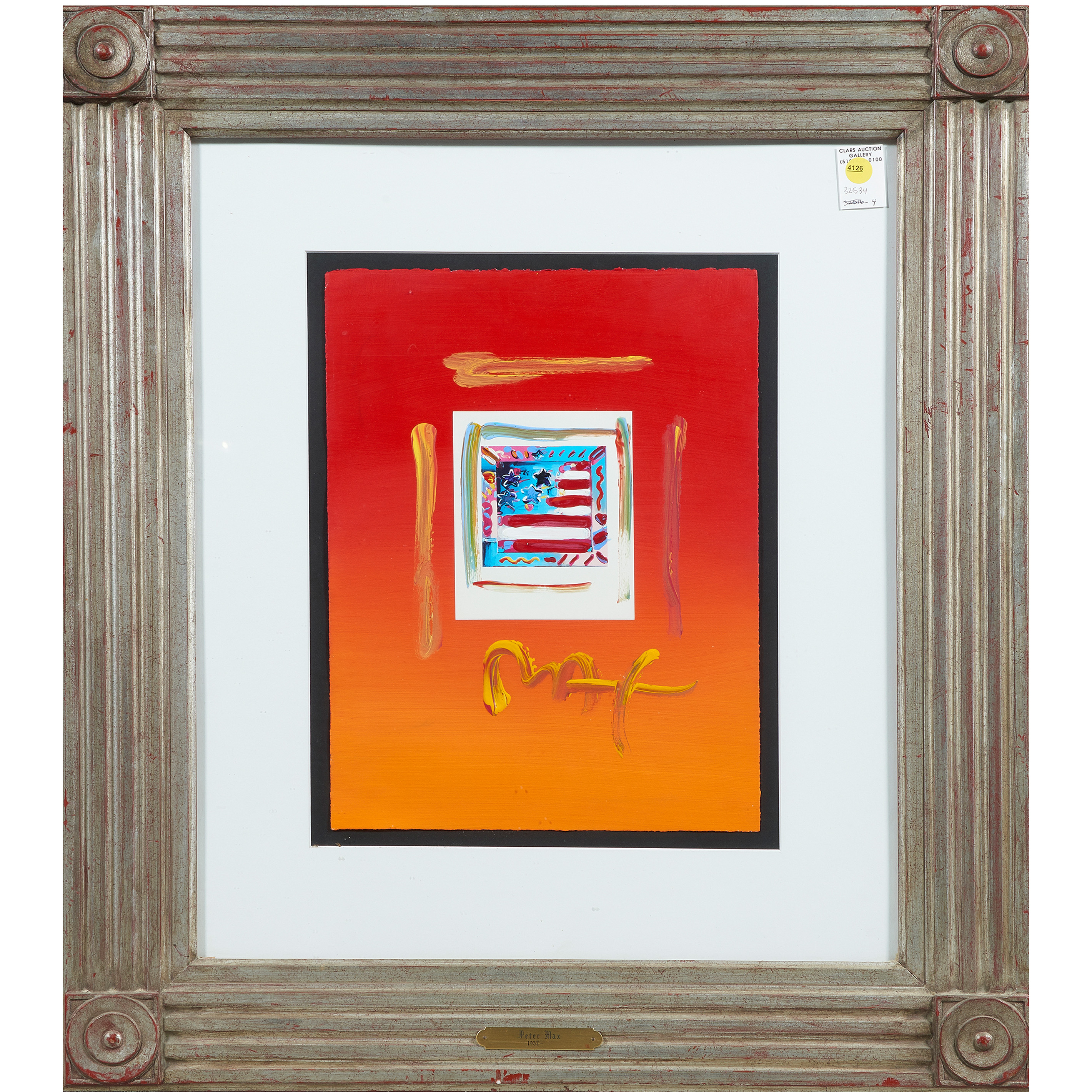 Appraisal: PRINT PETER MAX Peter Max German American b Flag With