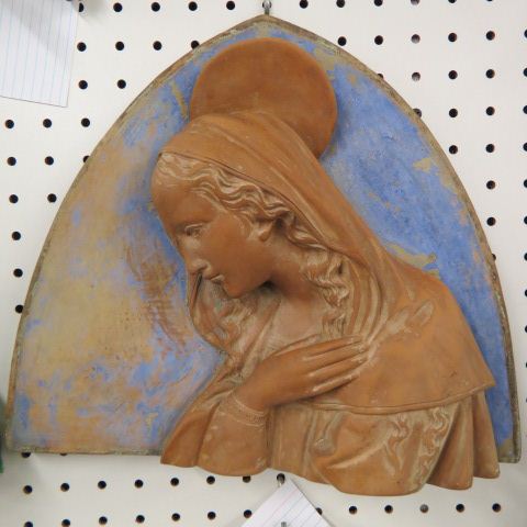 Appraisal: Italian Terra Cotta Plaque of Madonna x