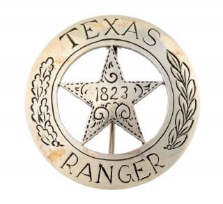 Appraisal: Texas Ranger Silver Pin Hallmarked on the back Features nice