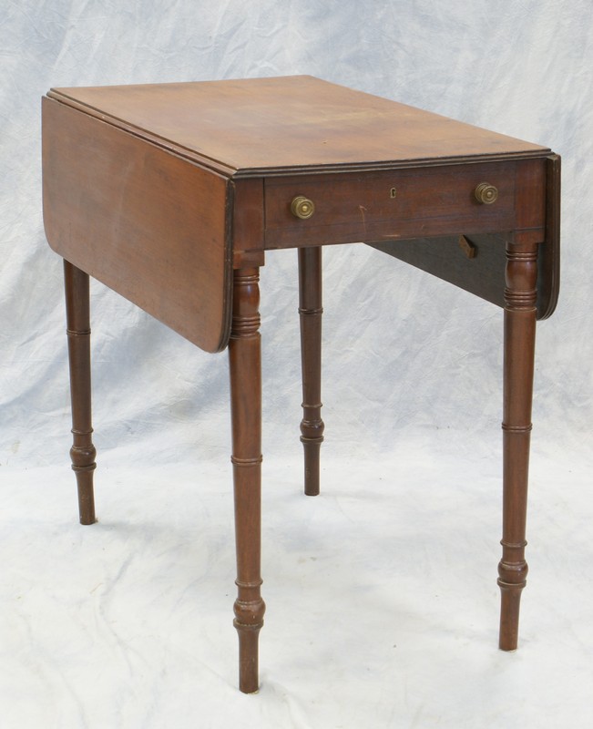 Appraisal: Mahogany Regency Pembroke Table with drawer - long - wide