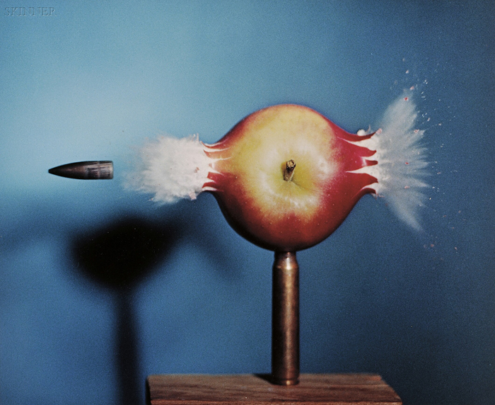 Appraisal: Harold Eugene Edgerton American - Bullet Piercing an Apple printed