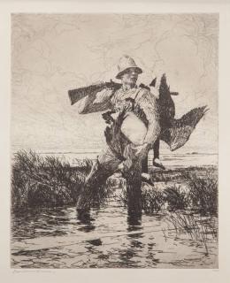 Appraisal: Frank W Benson Two Drypoints and an Etching in a