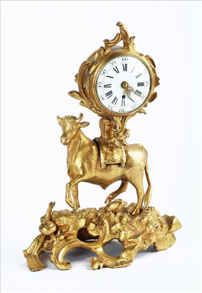 Appraisal: A French Louis XV style gilt brass small mantel timepiece