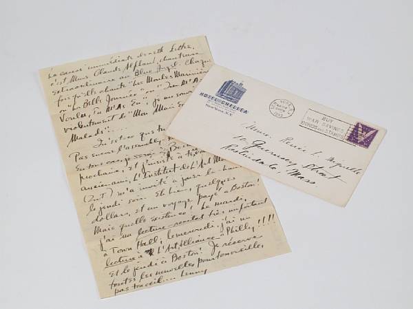 Appraisal: BERNSTEIN LEONARD Autograph Letter Signed Lenny pp recto and verso