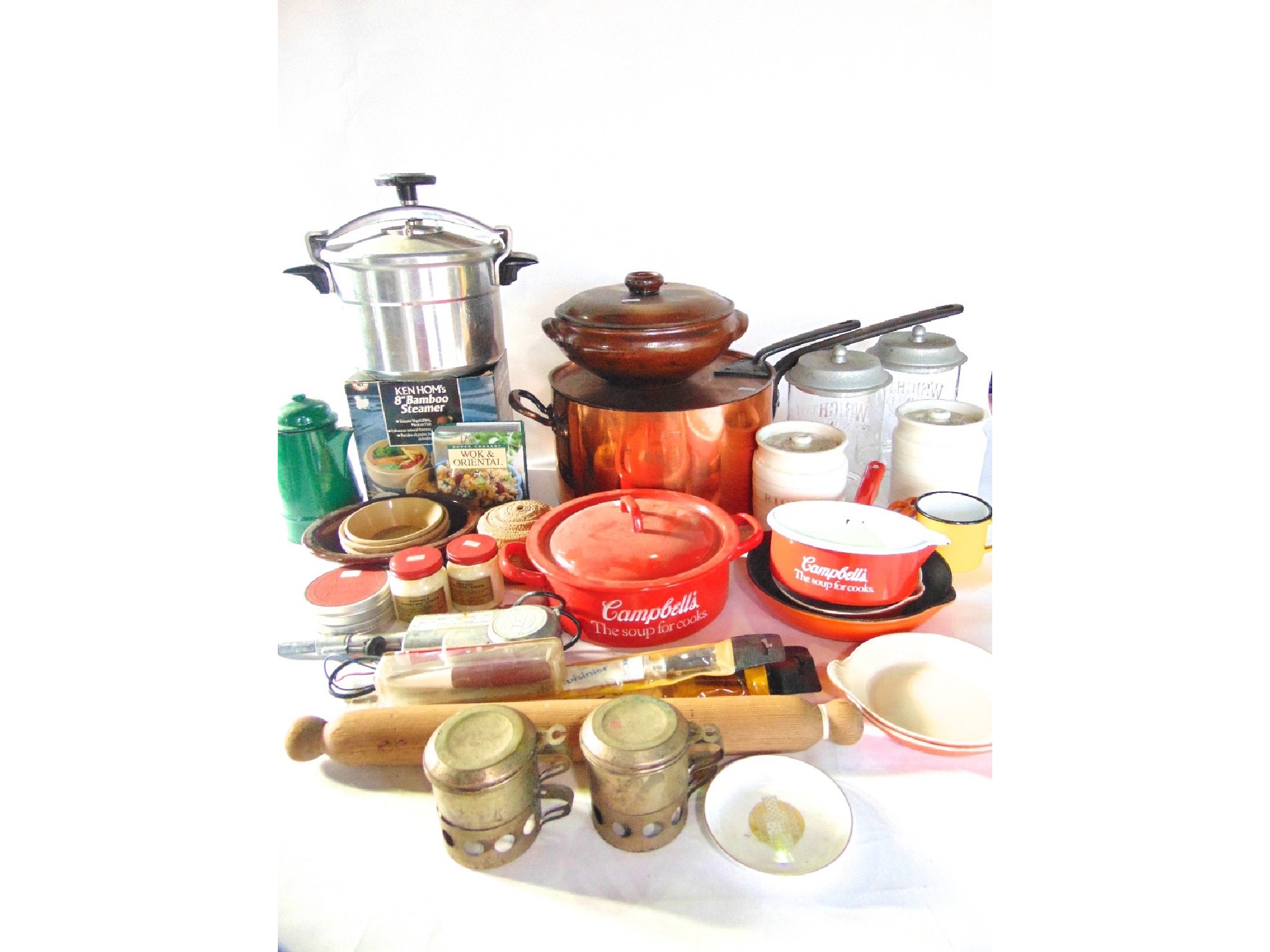 Appraisal: A collection of antique and vintage kitchenalia to include a