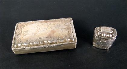 Appraisal: Dutch silver box th century Of rectangular form decorated with