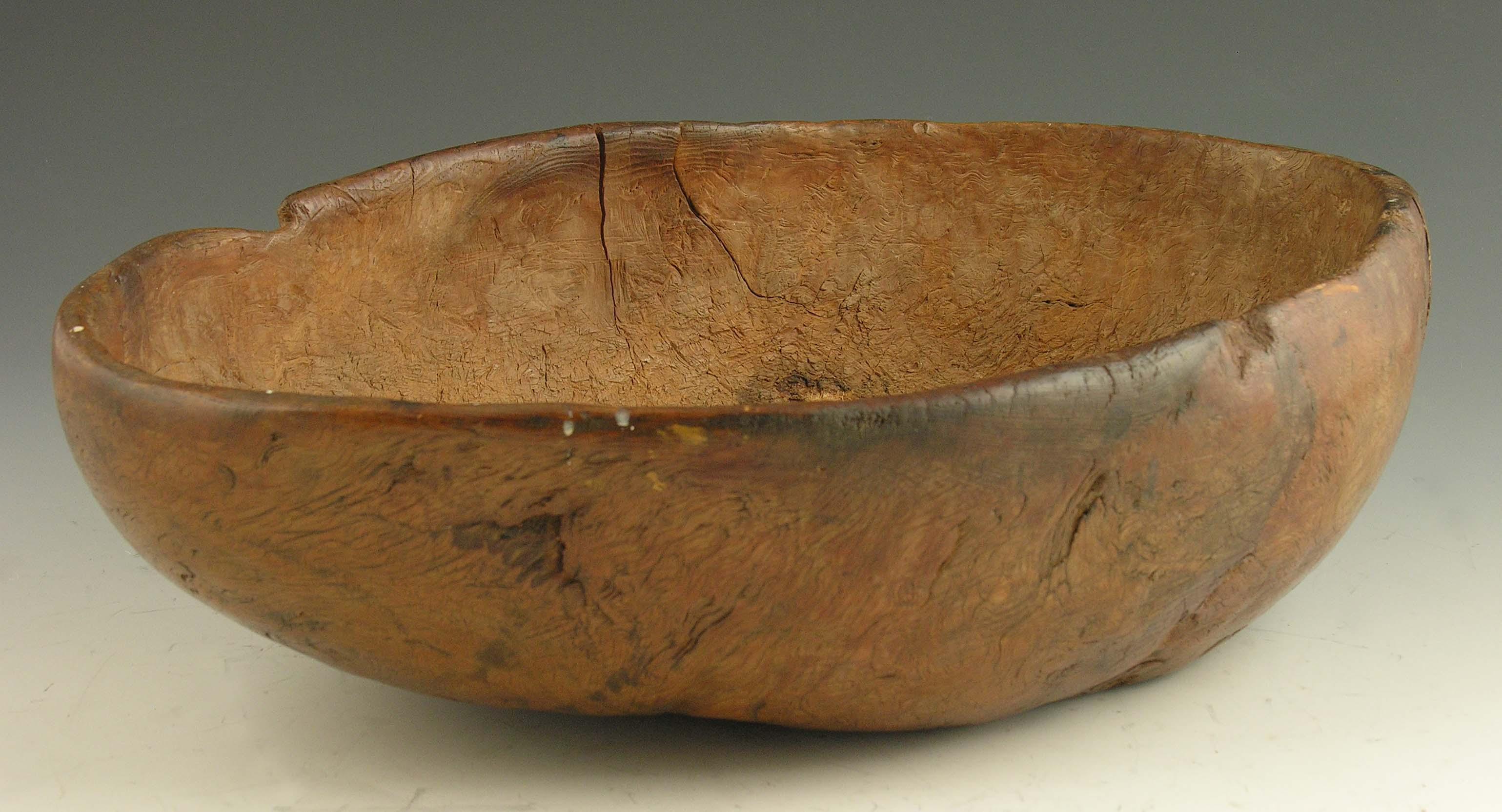 Appraisal: A hollowed burr wood bowl