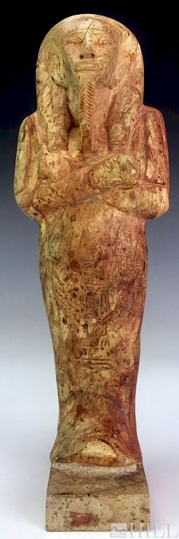 Appraisal: OLD Egyptian Carved Stone Ushabti Pharaoh Statue Egyptian Ushabti Pharaoh