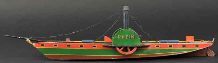 Appraisal: ROCK GRANER ''RHEIN'' PADDLE WHEELER Germany c hand painted in