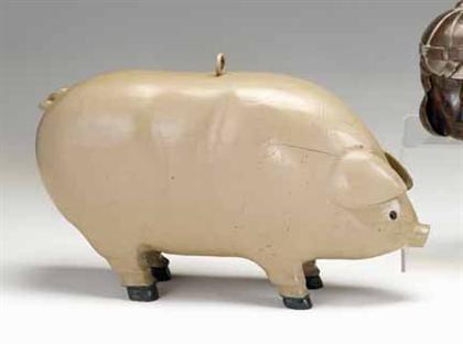 Appraisal: Carved and painted pig-form trade sign probably pennsylvania late th