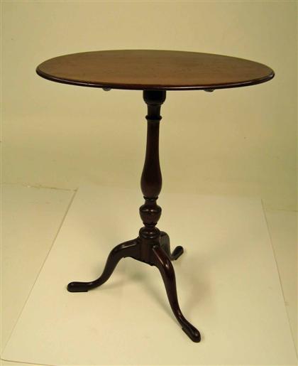 Appraisal: English mahogany tilt-top table th century The oval tilt top