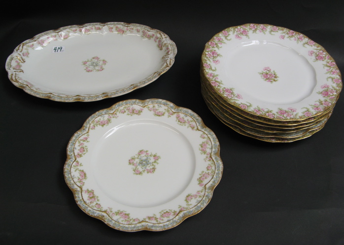 Appraisal: EIGHT FRENCH LIMOGES PORCELAIN SERVING PIECES Haviland Co for M