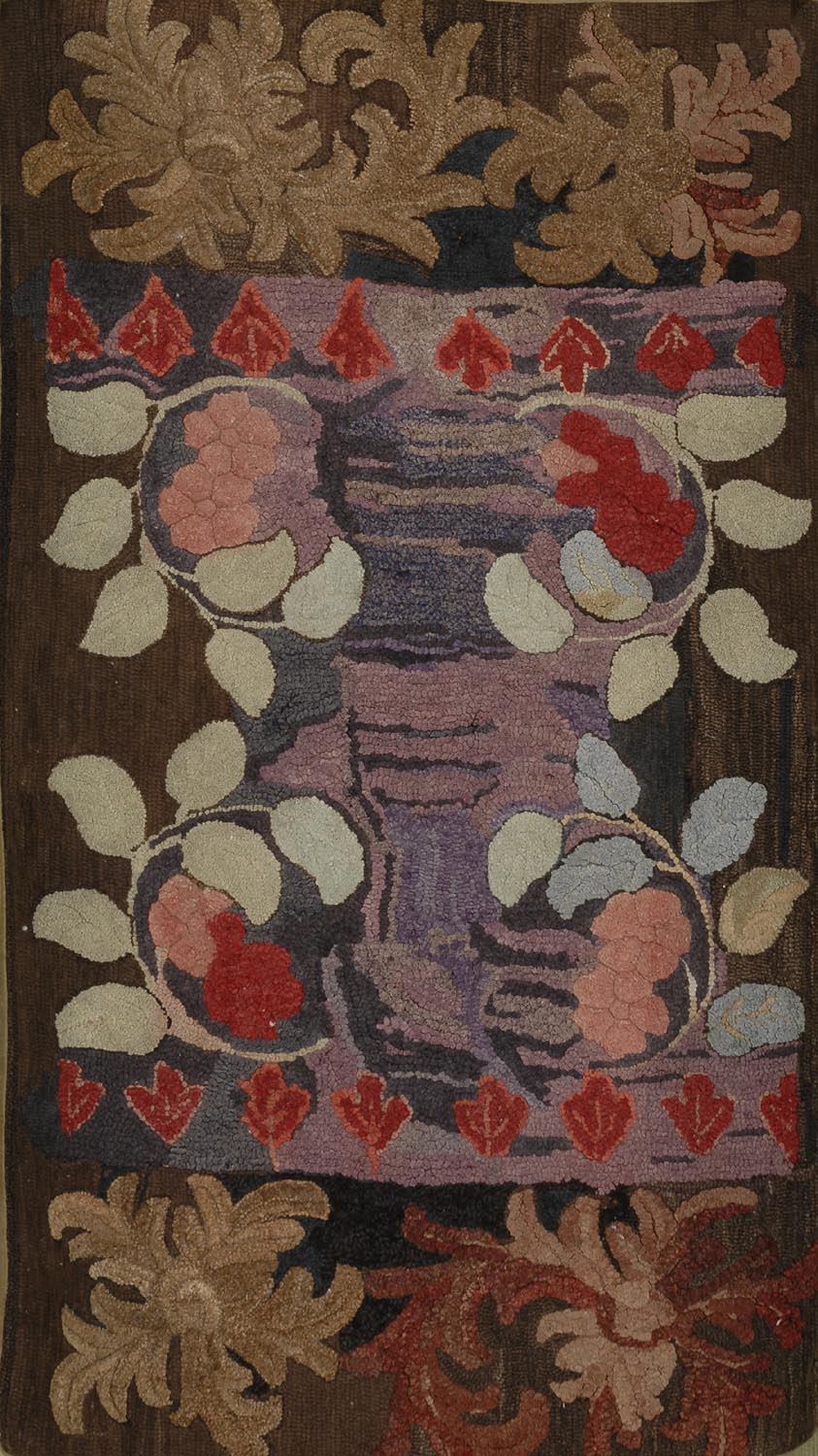 Appraisal: HOOKED RUG ' x ' In a multicolor floral and