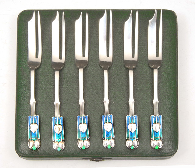 Appraisal: Archibald Knox British - for LibertyA set of six Liberty