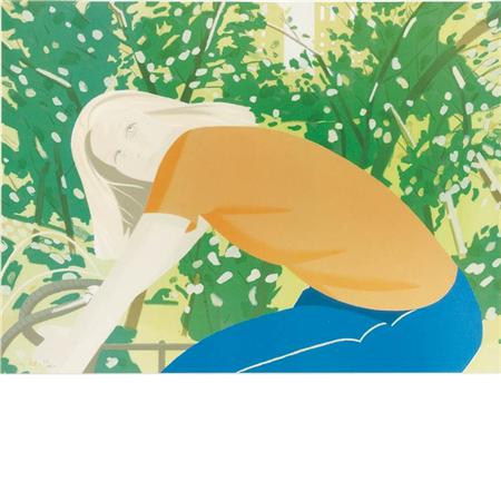 Appraisal: Alex Katz BICYCLING IN CENTRAL PARK Color lithograph Estimate -