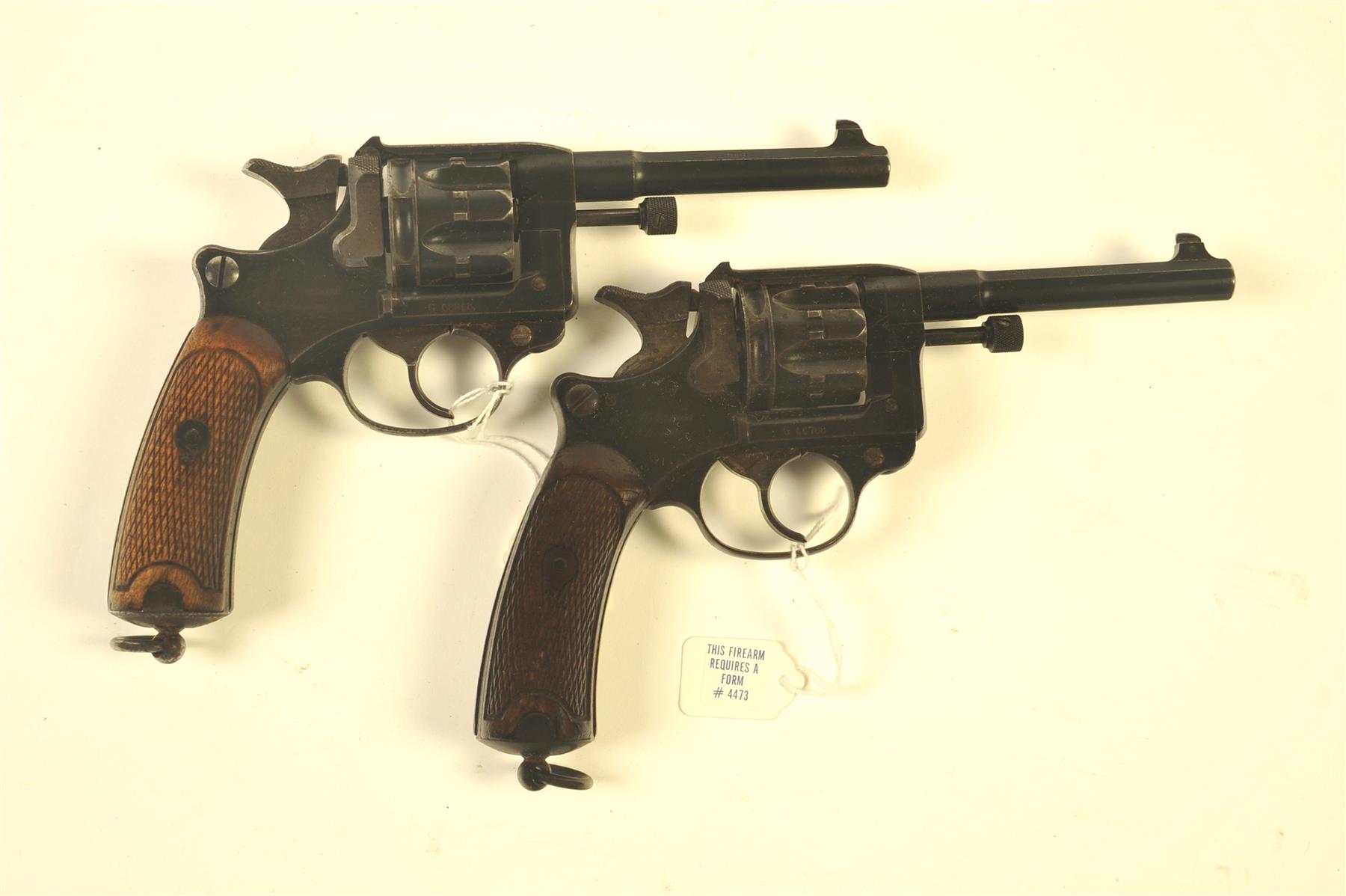 Appraisal: TWO D'ARMES DE' SAINT ETIENNE MODEL REVOLVERS France ca Six-round