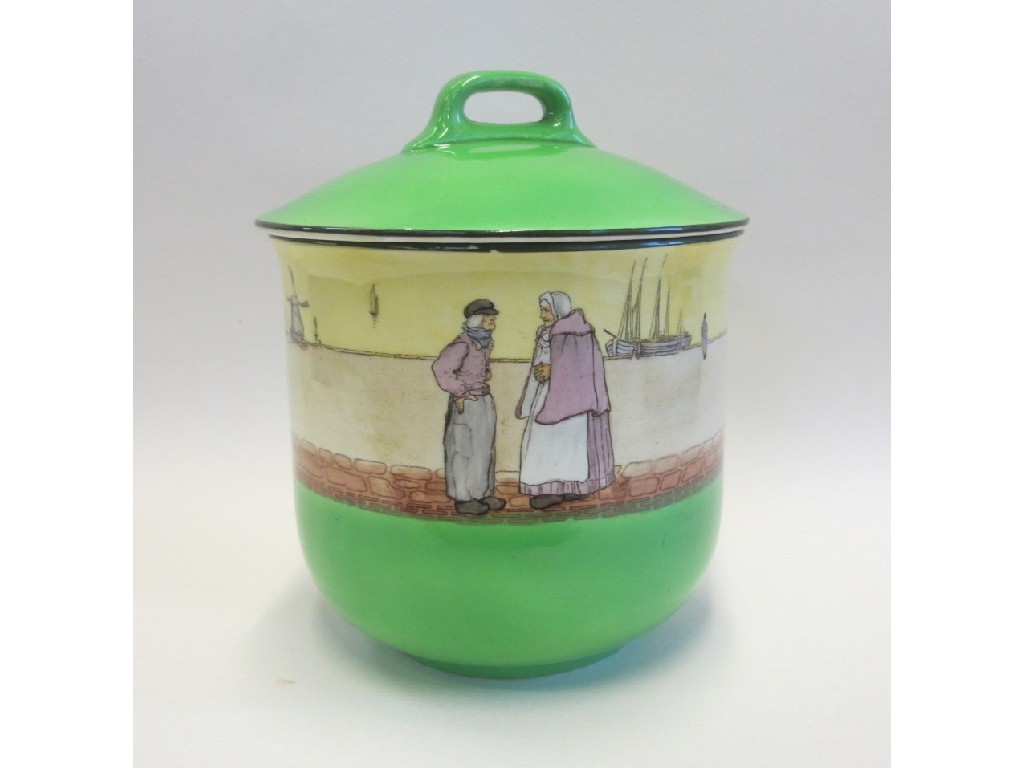 Appraisal: Royal Doulton biscuit barrel made for McVities Price decorated with