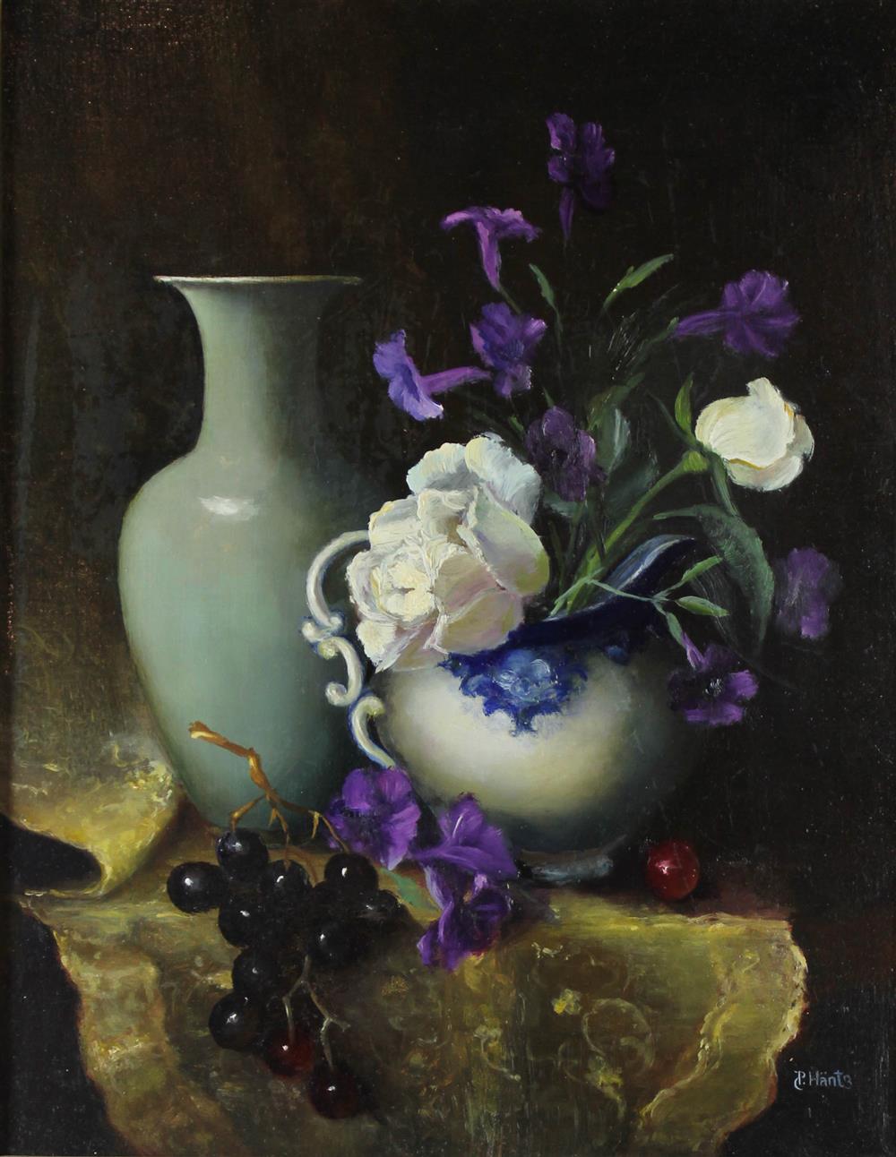 Appraisal: PETER HANTZ AMERICAN ST CENTURY STILL LIFE - ROSE AND