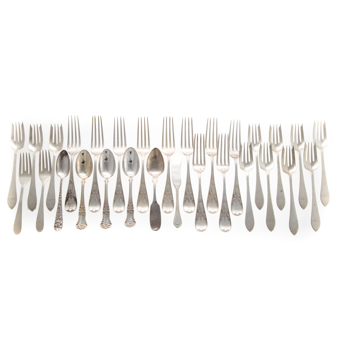 Appraisal: Assorted sterling flatware including Tiffany pieces comprising Tiffany Faneuil salad