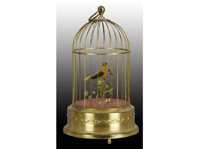 Appraisal: German Mechanical Bird Cage Music Box Description Bird signs and