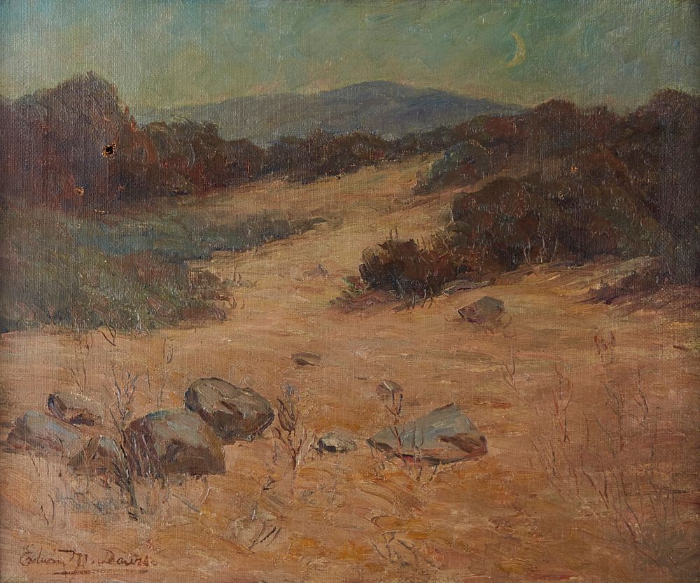 Appraisal: Edwin Minot Dawes Desert Landscape Oil on Canvas Edwin Minot