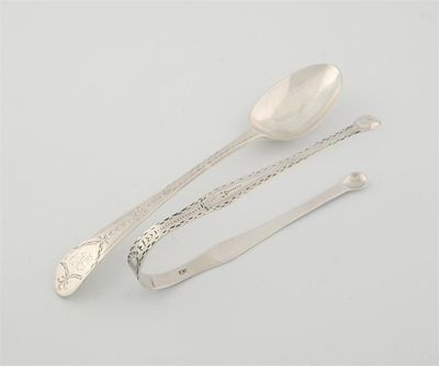 Appraisal: By Hester Bateman a George III oar pattern tablespoon bright