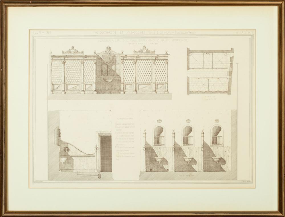 Appraisal: Group of Italian Architectural Plans and Motifs Villino Affende Villino