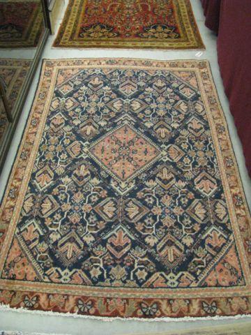 Appraisal: Mahal Persian Handmade Rug stylized floral blue field ' x