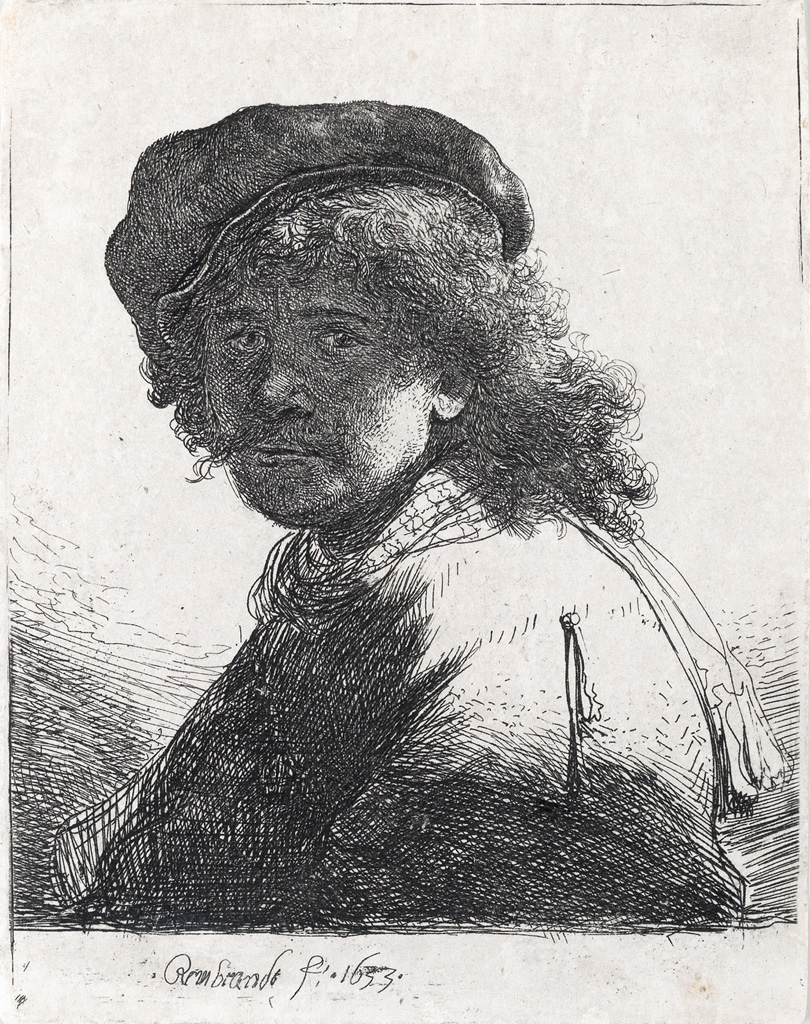 Appraisal: REMBRANDT VAN RIJN Self Portrait in a Cap and Scarf