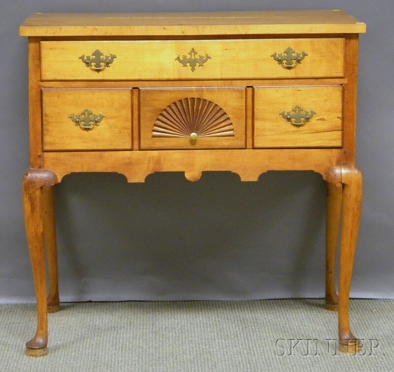 Appraisal: Queen Anne Maple Lowboy highboy base case ht wd dp