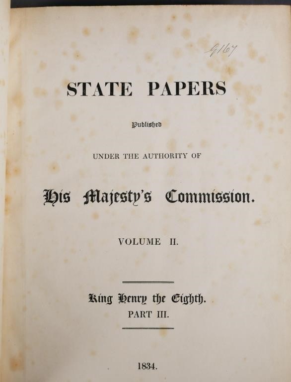 Appraisal: State Papers Published in including Correspondence between the Governments of