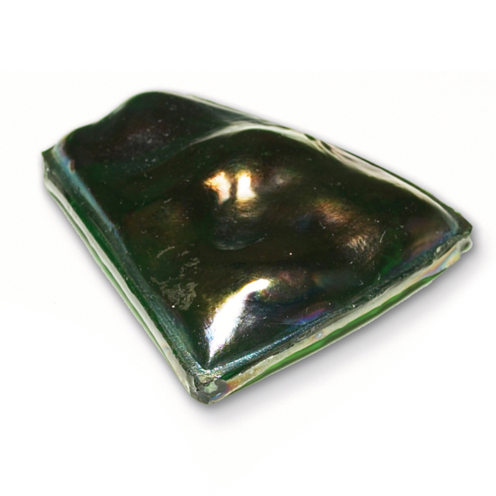 Appraisal: L C Tiffany tile triangular turtle-back shape in green iridescent