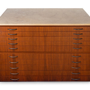 Appraisal: A Contemporary Flat File Cabinet TH CENTURY having ten drawers