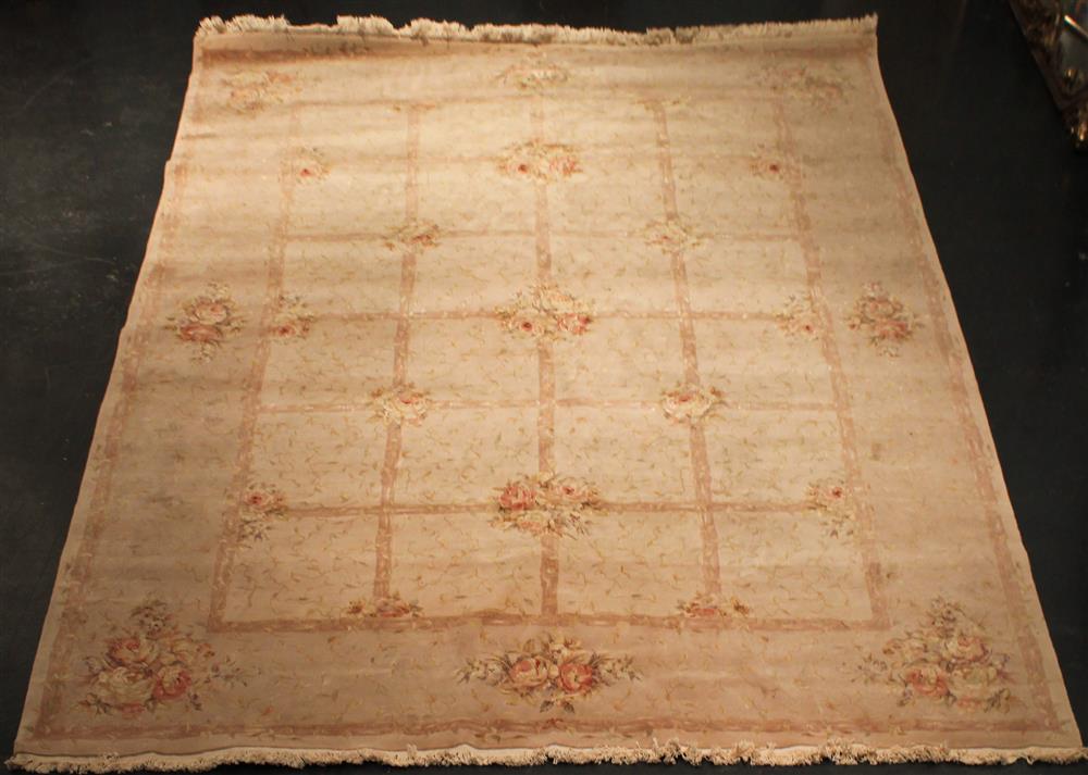 Appraisal: LARGE NOURISON ORIENTAL RUG having a beige ground and floral