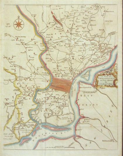 Appraisal: piece Hand-Colored Engraved Map Scull N Heap G A Map