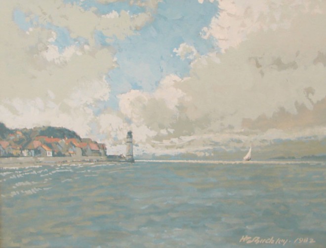 Appraisal: Harry Buckley Lighthouse gouache x SLR H E Buckley Artist