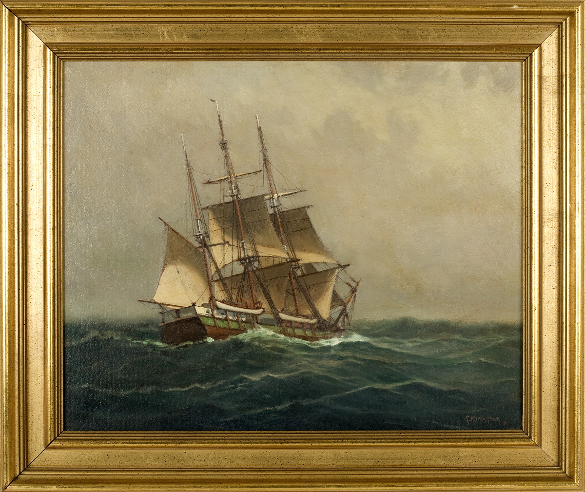 Appraisal: C MYRON CLARK AMERICAN - WHALER IN HEAVY SEAS Oil